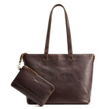S-ZONE Leather Tote Bag for Women Large Shoulder Bag Work Top Handle Handbag Satchel Purse 2Pcs Set | Backpacks4Less