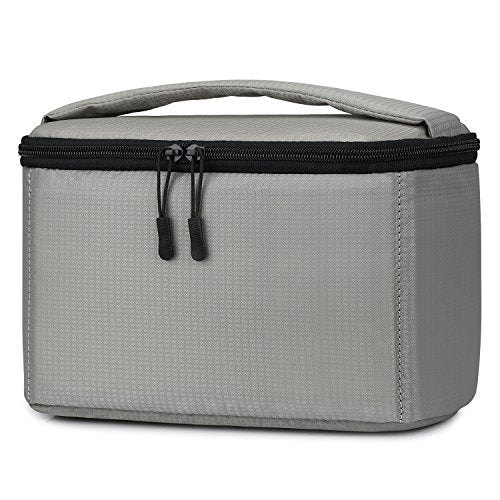 S-ZONE Padded Foldable Bag for DSLR SLR Camera TLR Sony Canon Nikon or Flash, grey, M, Foldable, padded, lightweight | Backpacks4Less