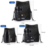 S - ZONE Soft Camera Bag DSLR Insert Handbag Drawstring Lens Case Compatible with Canon Nikon Sony