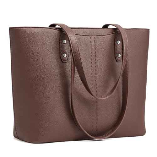 S-ZONE Tote Bag for Women Work Totes Large Vegan Leather Purses and Handbags Women's Shoulder Bag with Luggage Strap for Travel | Backpacks4Less