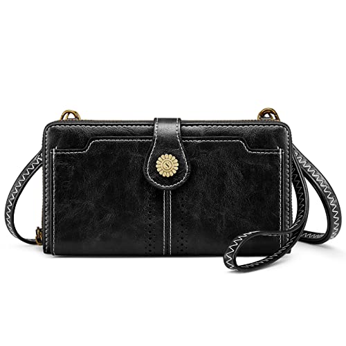 S-ZONE Vegan Leather Crossbody Bags for Women Small Cell Phone Purse RFID Blocking Clutch Purses with 2 Straps | Backpacks4Less