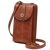 S-ZONE Women RFID Blocking Crossbody Cell Phone Purse Small Faux Leather Wallet Purse | Backpacks4Less