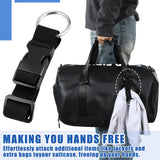 Sadnyy 6 Pack Luggage Straps for Suitcases, Adjustable Travel Belt to Add a Bag, Suitcase Connector Straps for Carry on Luggage Bungee Elastic Travel Accessories with Backpack Attachment (Novel Style)