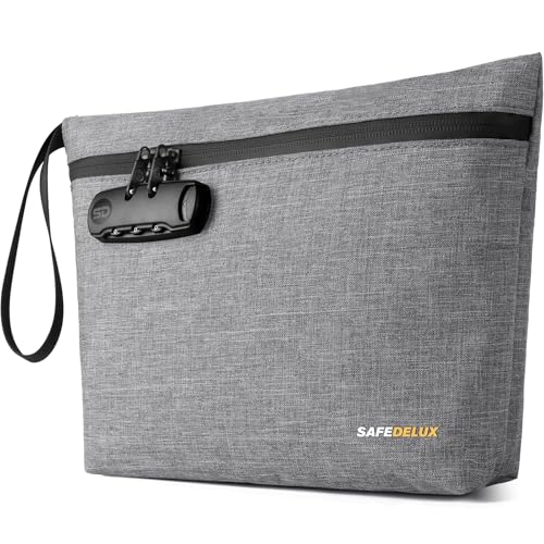 SafeDelux Smell Proof Bag, Odor Proof Bag with Combination Lock, Durable Smell Proof Container with Carbon Lining, Secure Odorless | Backpacks4Less