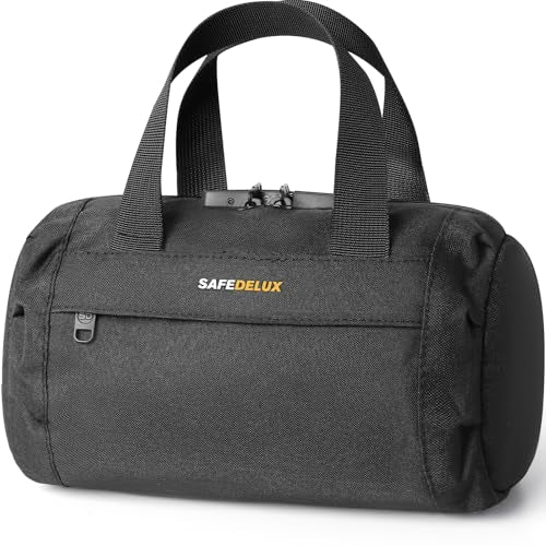 SafeDelux Smell Proof Bag with Combination Lock, Odorless Activated Carbon Fiber Smell Proof Container, Portable Stash Box for Travel, | Backpacks4Less