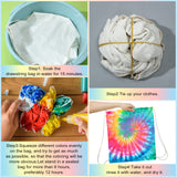 Saintrygo 12 Pieces 12/6 Pcs Tie Dye Cotton Drawstring Bags Sublimation Blank Backpack White Canvas Bags Kid DIY Items for Party Favors (White)