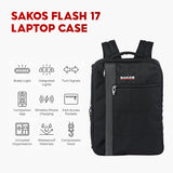 SAKOS Flash 3 in 1 Laptop Bag, 15.6 Inch Convertible Messenger, Shoulder Bag & Backpack, Water RepellentTravel Bag, Professional Work Bag for Men & Women, Briefcase with Laptop Compartment - Black