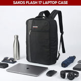SAKOS Flash 3 in 1 Laptop Bag, 15.6 Inch Convertible Messenger, Shoulder Bag & Backpack, Water RepellentTravel Bag, Professional Work Bag for Men & Women, Briefcase with Laptop Compartment - Black