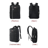 SAKOS Flash 3 in 1 Laptop Bag, 15.6 Inch Convertible Messenger, Shoulder Bag & Backpack, Water RepellentTravel Bag, Professional Work Bag for Men & Women, Briefcase with Laptop Compartment - Black