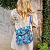 Sakroots Foldover Crossbody Bag in Eco - Twill with Adjustable Strap, Olive Spirit Desert Quilted