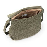 Sakroots Foldover Crossbody Bag in Eco - Twill with Adjustable Strap, Olive Spirit Desert Quilted