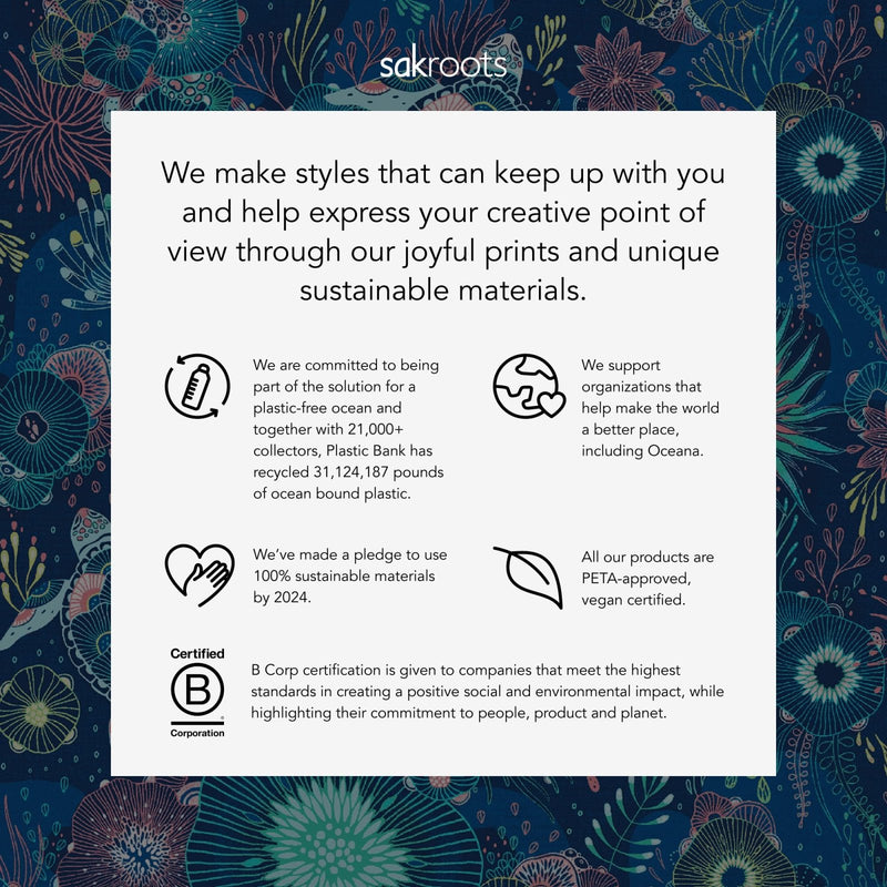 Sakroots On the Go 4 Piece Travel Bundle, Includes 21" Rolling Suitcase, Packable Large Tote, Medium & Small Pouches, Royal Blue Seascape