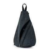 Sakroots On The Go Large Sling Backpack in Eco - Twill, Convertible Crossbody Bag, Black Spirit Desert