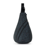 Sakroots On The Go Large Sling Backpack in Eco - Twill, Convertible Crossbody Bag, Black Spirit Desert