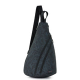 Sakroots On The Go Large Sling Backpack in Eco - Twill, Convertible Crossbody Bag, Black Spirit Desert