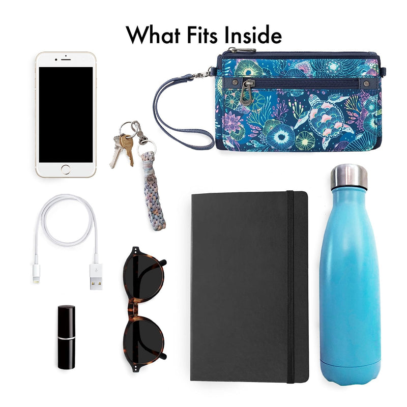 Sakroots On The Go Large Sling Backpack in Eco - Twill, Convertible Crossbody Bag, Black Spirit Desert