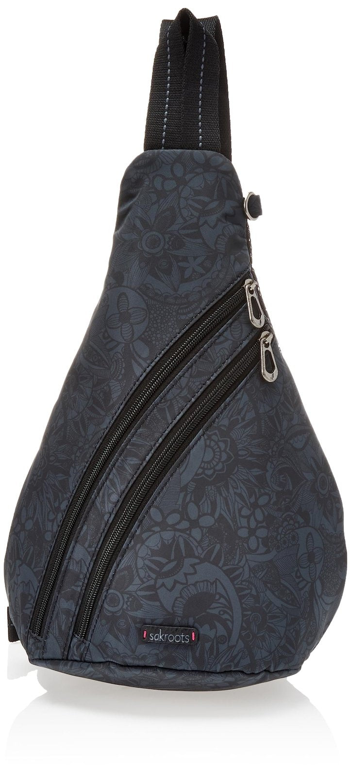 Sakroots On The Go Sling Bag for Women in Eco - Twill, Large Convertible Crossbody Backpack With Main Zipper Closer, Made From Recycled Materials - Black Spirit Desert 2