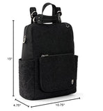 Sakroots womens Eco - twill Convertible Loyola Backpack in Eco Twill Adjustable Crossbody Strap Multifunctional Bag with Laptop Compartmen, Quilted Black Spirit Desert, One Size US
