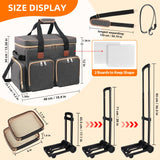 Sambois Rolling Teacher Tote Bag with Detachable Trolley, Wheeled Teacher Bag with Padded Laptop Compartment for up to 15.6 Inch, Multifunctional Rolling Briefcase for Teaching& Office (Elegant Gray)