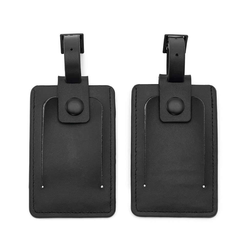 Samsonite 2 - Pack Leather Luggage ID Tag, Black Logo, One Size