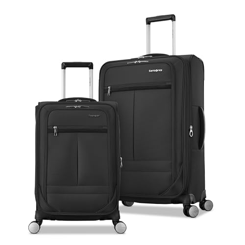 Samsonite 2-PC Soft-Sided 21/25” (Carry-On & Medium Checked), Lightweight Expandable Element Luggage Set: 2 Front Pockets & Side | Backpacks4Less