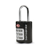 Samsonite 3 - Dial Combination Lock, TSA Approved Travel Lock, Black