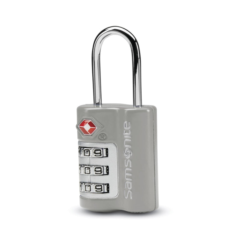 Samsonite 3 - Dial Combination Lock, TSA Approved Travel Lock, Light Grey