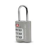 Samsonite 3-Dial Combination Lock, TSA Approved Travel Lock, Light Grey