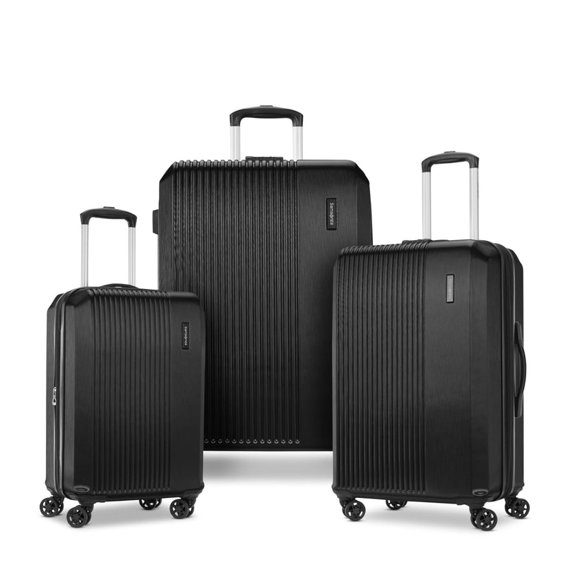 Samsonite Alliance SE Hardside Luggage with Spinner Wheels, Lightweight, 3PC SET (CO/MED/LG) SPINNER, BASS BLACK