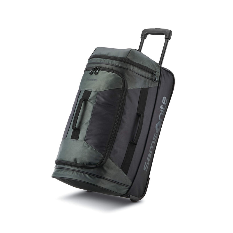 Samsonite Andante 2 Wheeled Duffel Bag – 22 - Inch Durable Rolling Luggage with Inline Skate Wheels, Push - Button Handle & Spacious Compartments – Travel - Friendly and Lightweight - Moss Green/Black