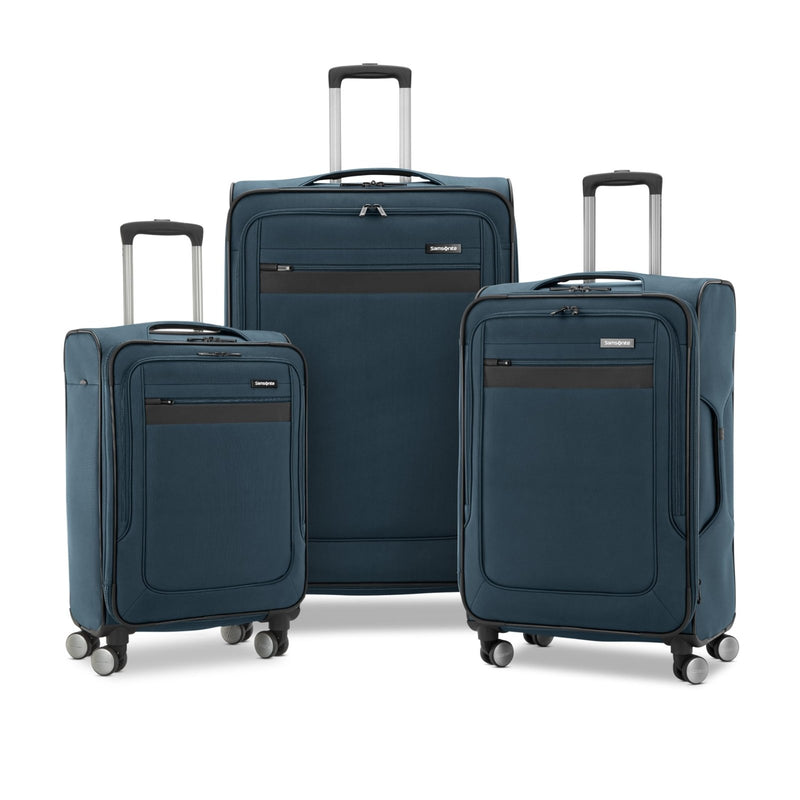 Samsonite Ascella 3.0 Softside Expandable Luggage with Spinner Wheels, 3 - Piece Set (20/25/28), Teal/Black