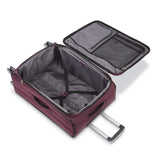 Samsonite Ascella X Softside Expandable Luggage with Spinner Wheels, Plum, Checked - Large 29 - Inch