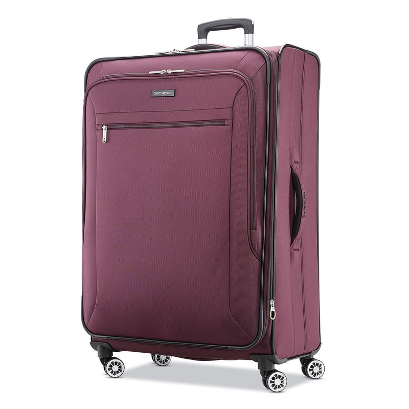 Samsonite Ascella X Softside Expandable Luggage with Spinner Wheels, Plum, Checked - Large 29 - Inch