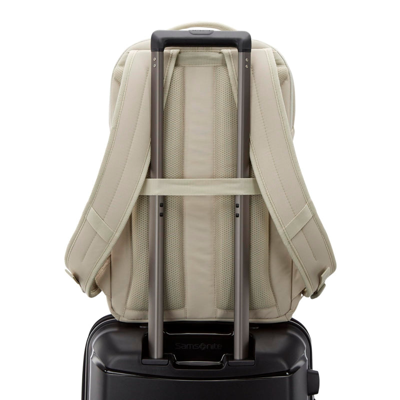 Samsonite Better Than Basic Backpack - Dedicated Laptop Compartment, Quick Stash Front Pockets and Lightweight Breathable Airmesh - Limestone Grey
