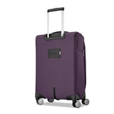 Samsonite Carry-On Soft-Sided Expandable 21-Inch Element Suitcase: Airline Approved for Most Major Airlines, Durable, 360° Spinner Wheels, Adjustable Handle, 2 Front & Side Pocket- Purple