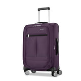 Samsonite Carry-On Soft-Sided Expandable 21-Inch Element Suitcase: Airline Approved for Most Major Airlines, Durable, 360° Spinner Wheels, Adjustable Handle, 2 Front & Side Pocket- Purple