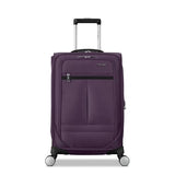 Samsonite Carry-On Soft-Sided Expandable 21-Inch Element Suitcase: Airline Approved for Most Major Airlines, Durable, 360° Spinner Wheels, Adjustable Handle, 2 Front & Side Pocket- Purple