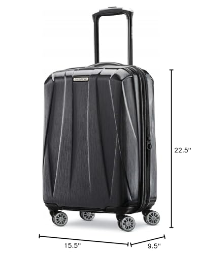 Samsonite Centric 2 Hardside Expandable Luggage with Spinner Wheels, Black, Carry - On 20 - Inch