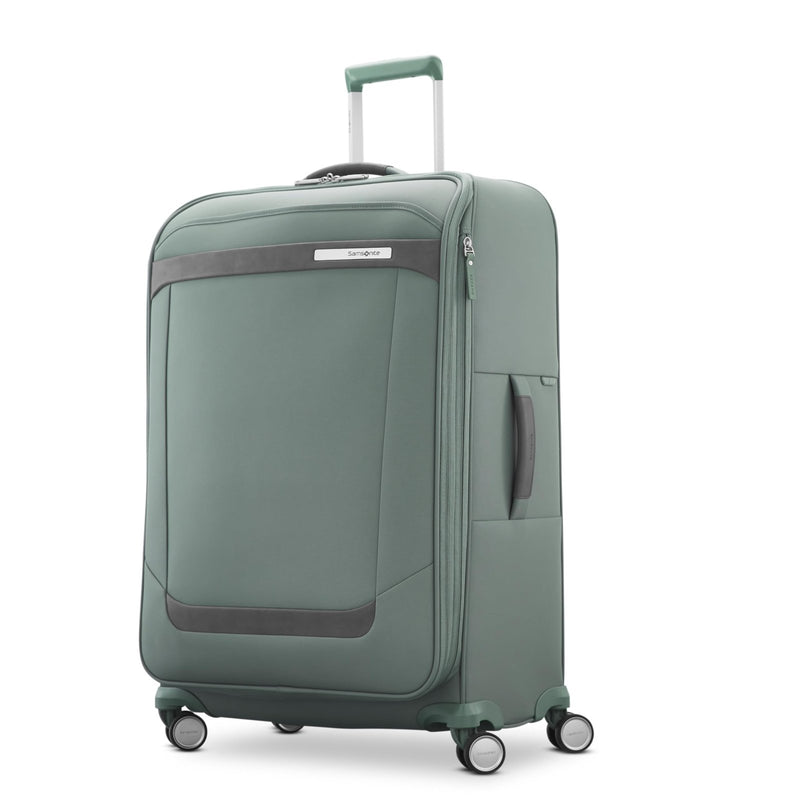 Samsonite Elevation Plus 30 - Inch Large Checked Luggage - Expandable Softside Spinner Suitcase - Cypress Green