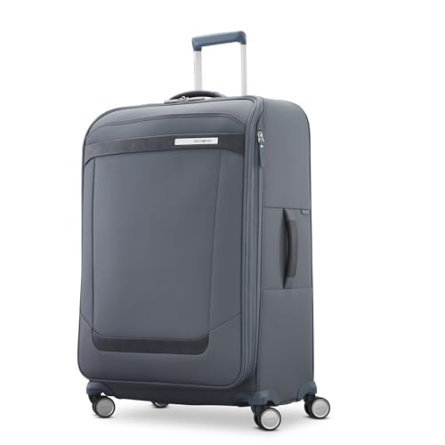 Samsonite Elevation Plus 30-Inch Large Checked Luggage - Expandable Softside Spinner Suitcase - Slate | Backpacks4Less