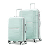 Samsonite Freeform 2-Piece Luggage Set - Carry-On & Large Checked Luggage with Dual Spinner Wheels - Durable Polypropylene Hardshell - TSA Lock, Airline-Approved - Expandable Hard Shell - Mint Green