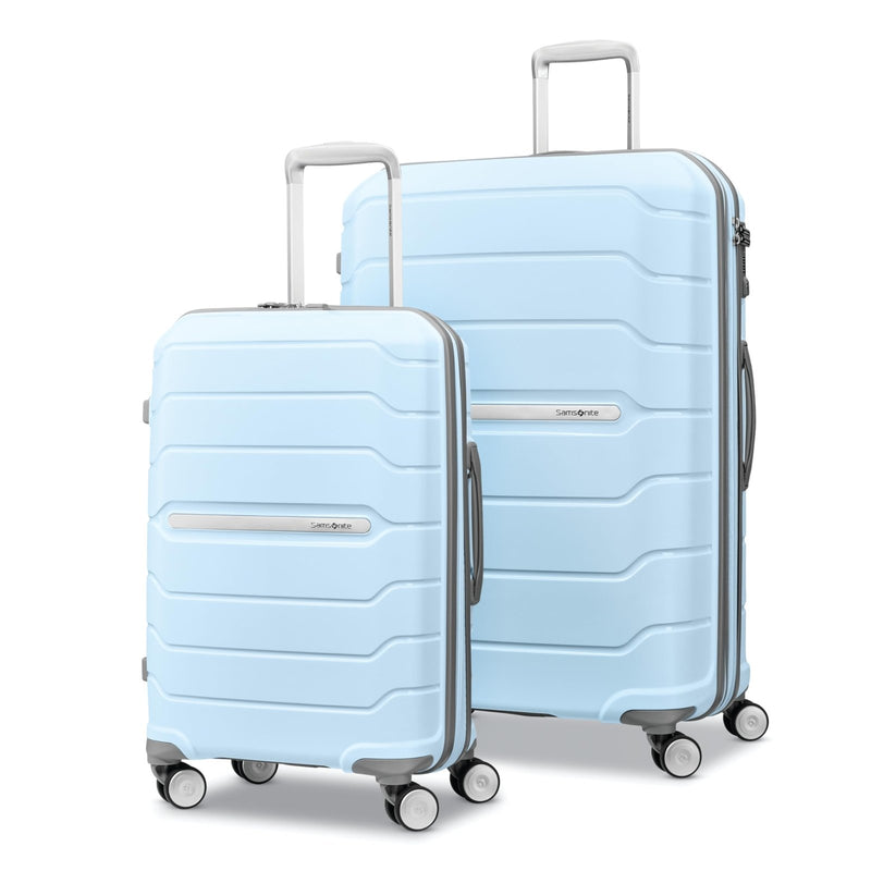 Samsonite Freeform 2 - Piece Luggage Set - Carry - On & Large Checked Luggage with Dual Spinner Wheels - Durable Polypropylene Hardshell - TSA Lock, Airline - Approved - Expandable Hard Shell - Sky Blue