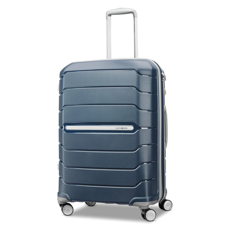 Samsonite Freeform 24 - Inch Medium Luggage with Dual 360° Spinner Wheels - Checked Suitcase - TSA Lock, Airline - Approved - Lightweight Durable Polypropylene Expandable Hardshell - Navy