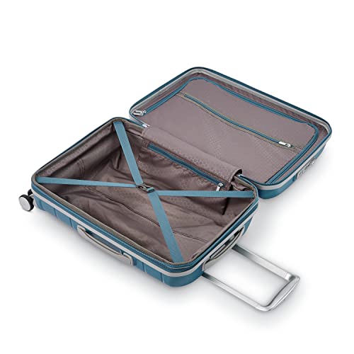 Samsonite Freeform Hardside Carry-On Luggage with Spinner Wheels - Hardshell Suitcase - TSA, Airline-Approved - Expandable Hard Shell, Smooth Rolling Wheels for Lightweight Travel - Dark Teal