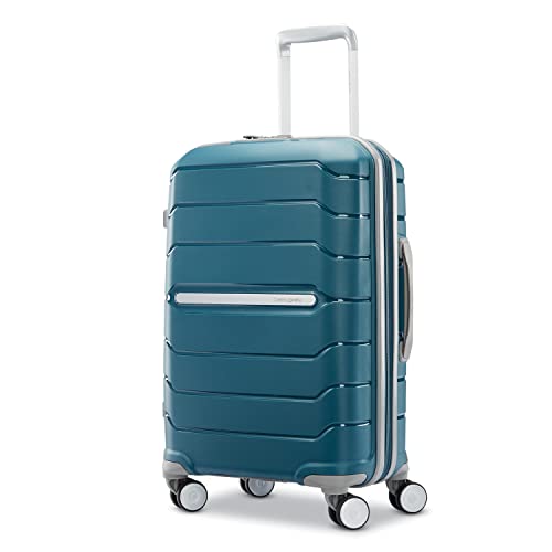 Samsonite Freeform Hardside Carry-On Luggage with Spinner Wheels - Hardshell Suitcase - TSA, Airline-Approved - Expandable Hard Shell, Smooth Rolling Wheels for Lightweight Travel - Dark Teal