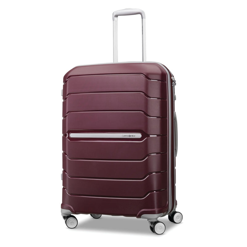 Samsonite Freeform Hardside Expandable with Double Spinner Wheels, Merlot, Checked - Medium 24 - Inch