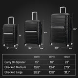 Samsonite Freeform Hardside Expandable with Double Spinner Wheels, White, Checked - Medium 24 - Inch