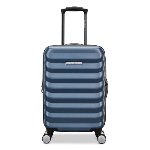Samsonite Hard-Sided 20-Inch Lightweight Carry On Expandable Element Suitcase: Durable, 360° Spinner Wheels, Adjustable Telescopic Handle, TSA-Approved Lock - Captains Blue