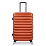 Samsonite Hard-Sided 24-Inch Lightweight Checked Medium Expandable Element Suitcase: Durable, 360° Spinner Wheels, Adjustable Telescopic Handle, TSA-Approved Lock - Copper Orange
