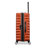 Samsonite Hard-Sided 24-Inch Lightweight Checked Medium Expandable Element Suitcase: Durable, 360° Spinner Wheels, Adjustable Telescopic Handle, TSA-Approved Lock - Copper Orange